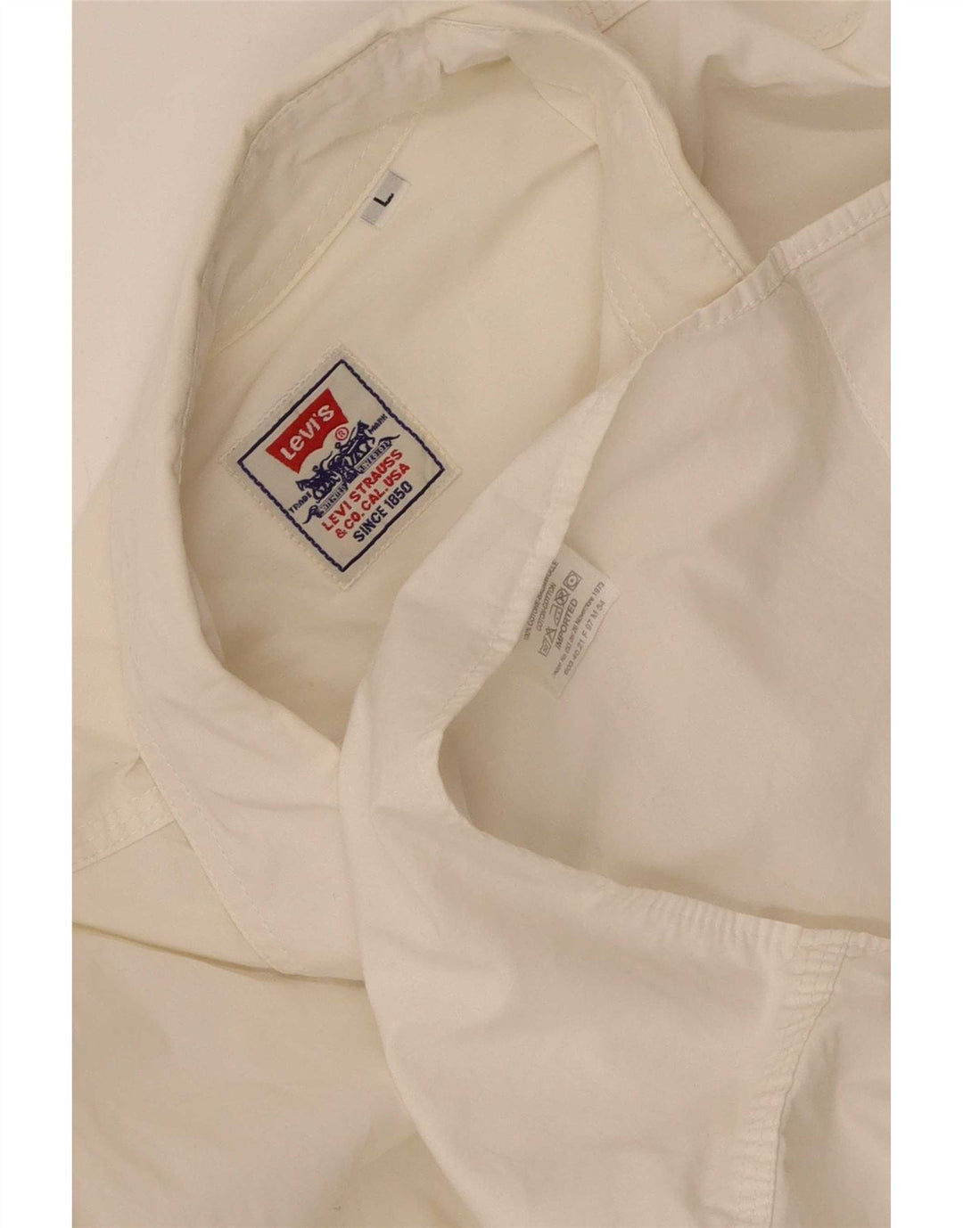 Levi's Mens Shirt Large White Cotton
