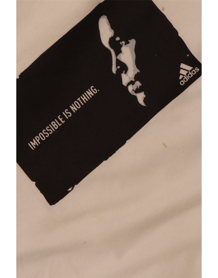 ADIDAS Mens Graphic T-Shirt Top Large White Cotton