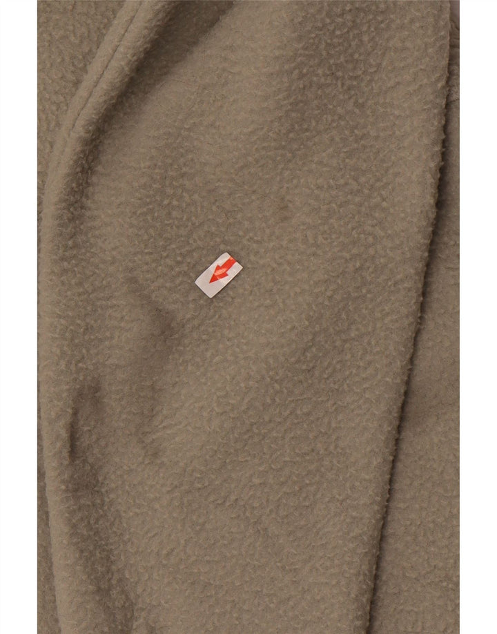 Marks & Spencer Womens Fleece Jacket UK 14 Medium Khaki Polyester