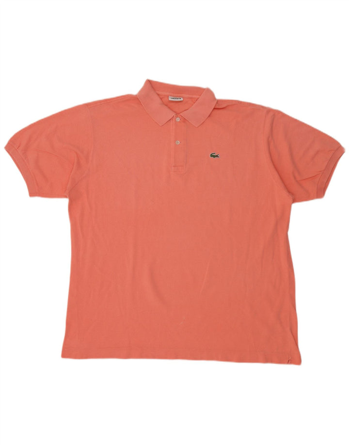 Lacoste Mens Polo Shirt Size 7 2XL Pink Cotton