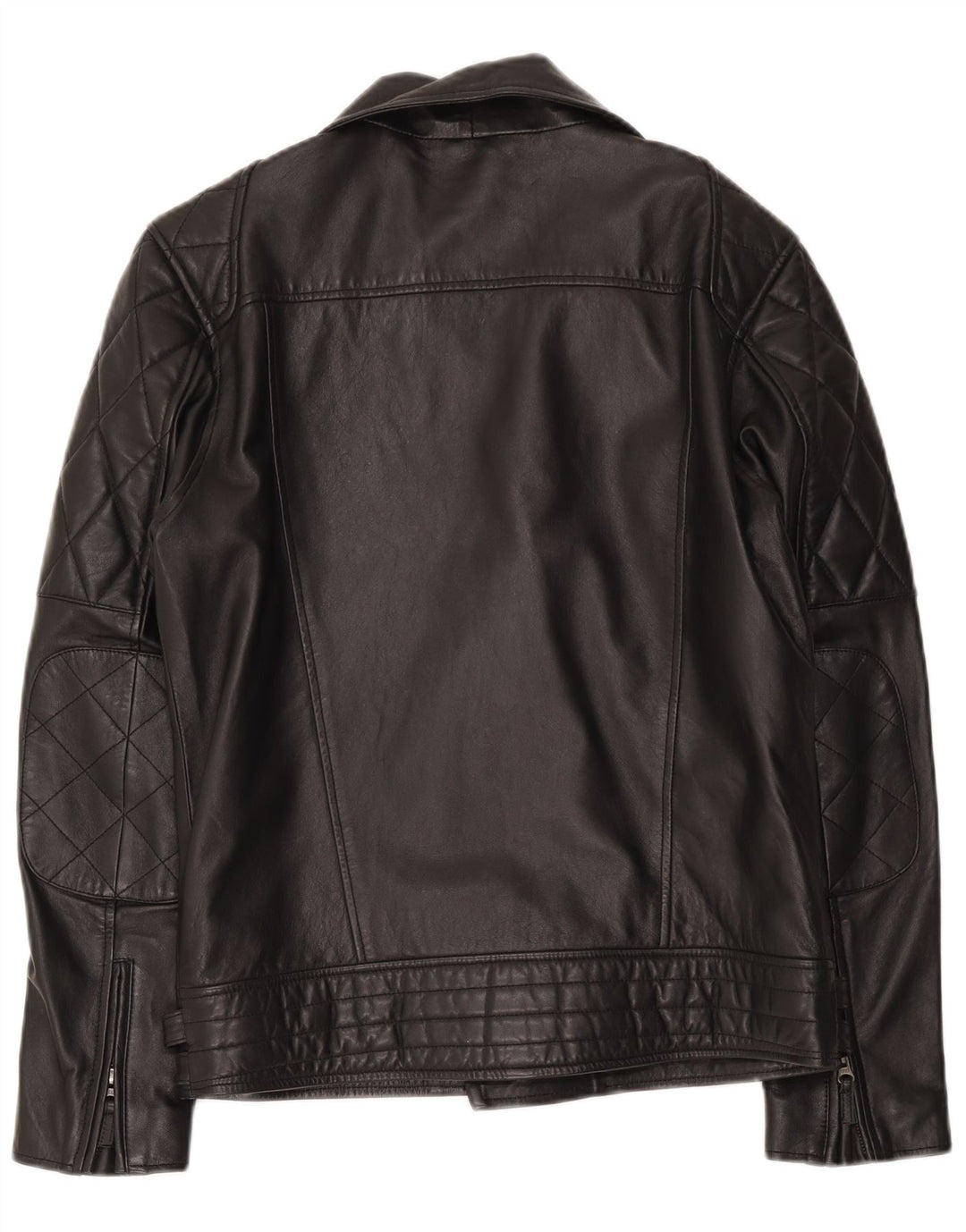 Bertanni Mens Leather Biker Jacket UK 38 Medium Black