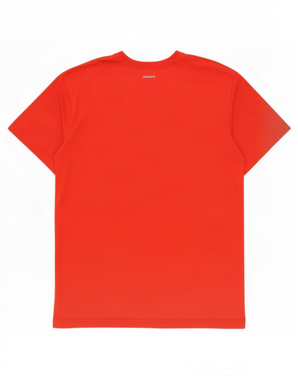 Adidas Mens Climalite T-Shirt Top Large Red Polyester
