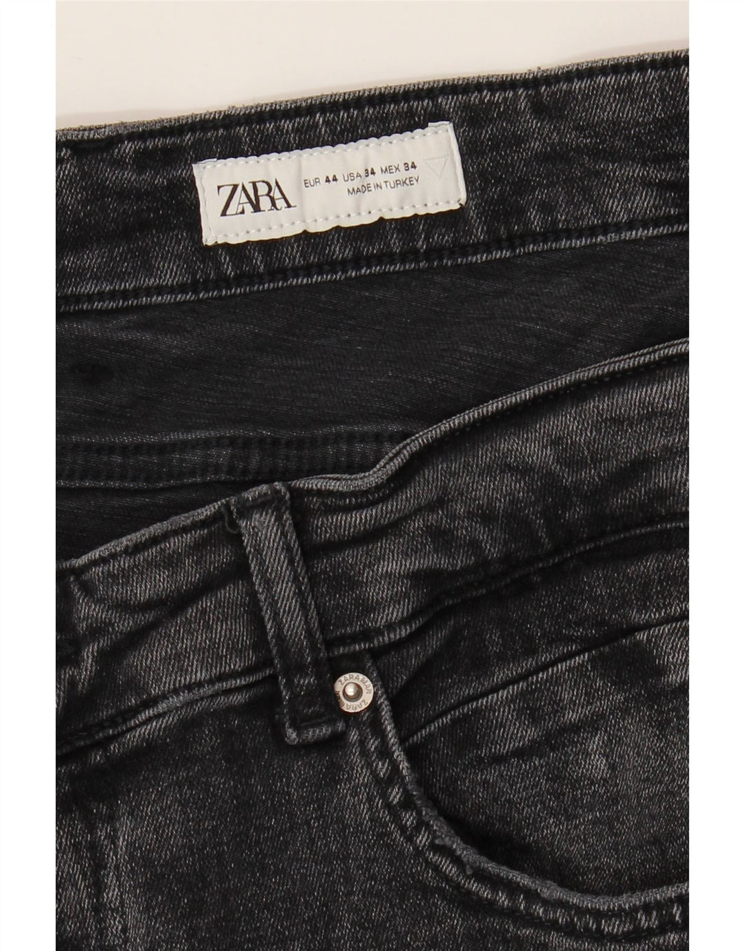 Zara Mens Slim Jeans EU 44 Large W34 L28 Grey