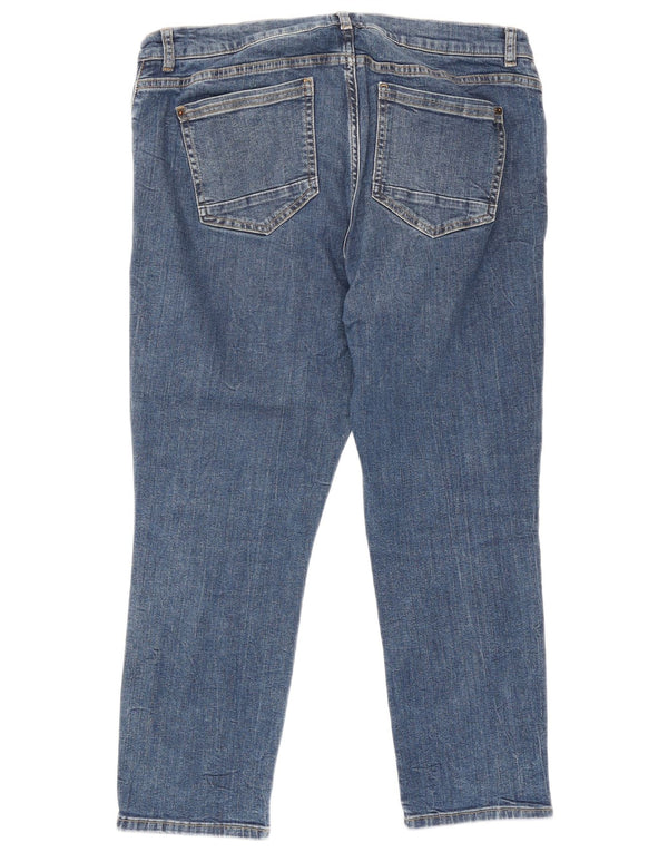 White Stuff Womens Crop Straight Jeans UK 16 Large W34 L24 Blue Cotton