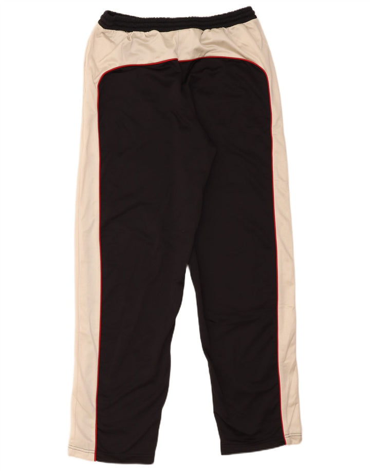 Identic Mens Tracksuit Trousers Large  Black Colourblock Polyester