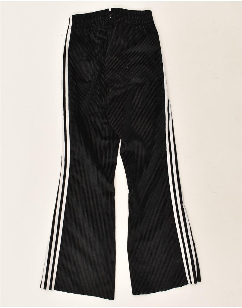 ADIDAS Womens Flare Trousers UK 6 XS W24 L28 Black Polyester | Vintage Adidas | Thrift | Second-Hand Adidas | Used Clothing | Messina Hembry 