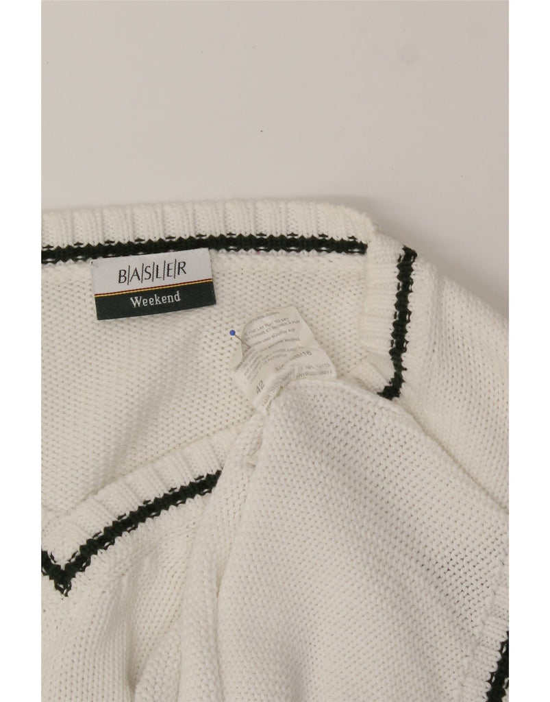 BASLER Womens Weekend Vest Tank Top EU 42 Large White Cotton Vintage Basler and Second-Hand Basler from Messina Hembry 