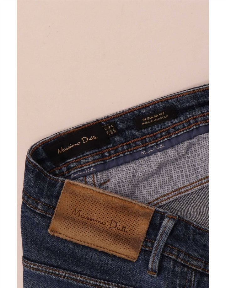 Massimo Dutti Mens Regular Fit Straight Jeans EU 40 Medium W31 L30 Blue