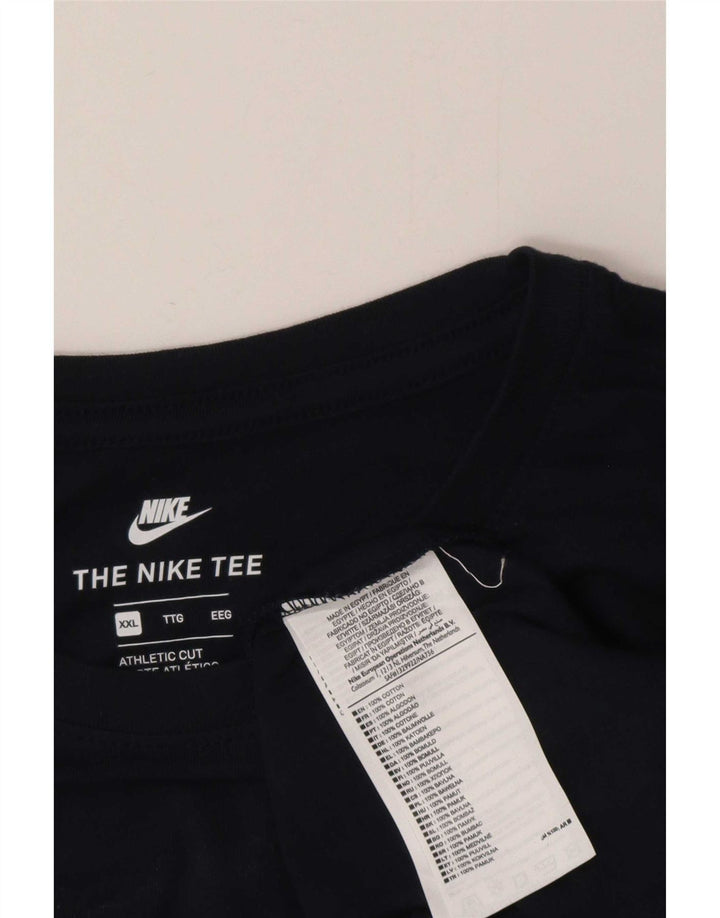 Nike Mens T-Shirt Top 2XL Navy Blue Cotton