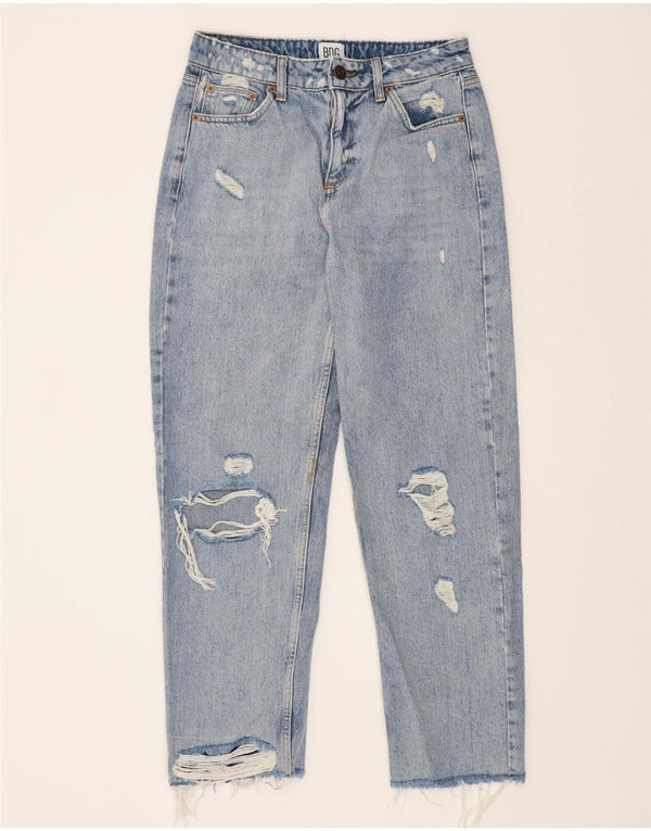 BDG Womens Distressed Tapered Jeans W28 L27 Blue Cotton