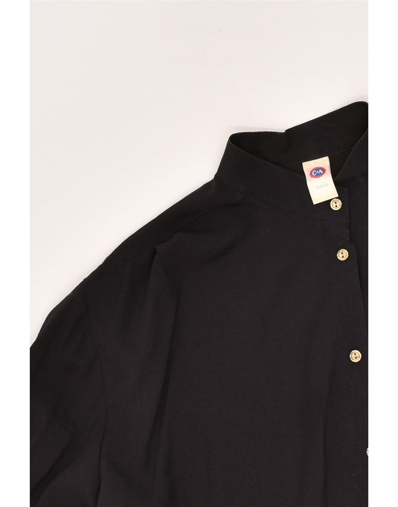C&A Womens Shirt Blouse EU 44 XL Black Viscose | Vintage C&A | Thrift | Second-Hand C&A | Used Clothing | Messina Hembry 
