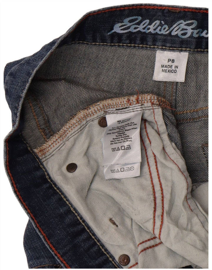 Eddie Bauer Womens Boyfriend Capri Slim Jeans US 8 Medium W32 L20 Blue