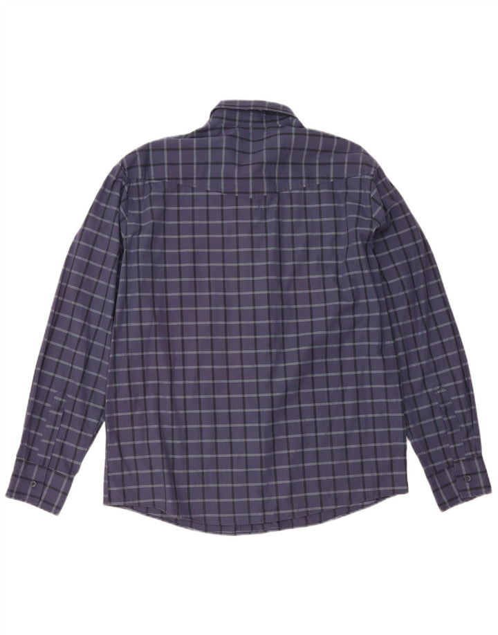 Levi's Mens Shirt Medium Navy Blue Check Cotton