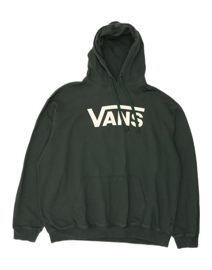 Vans Mens Graphic Hoodie Jumper XL Green Cotton