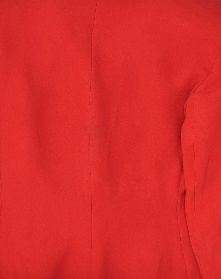 PENNY BLACK Womens 3 Button Blazer Jacket IT 42 Medium Red Viscose | Vintage Penny Black | Thrift | Second-Hand Penny Black | Used Clothing | Messina Hembry 