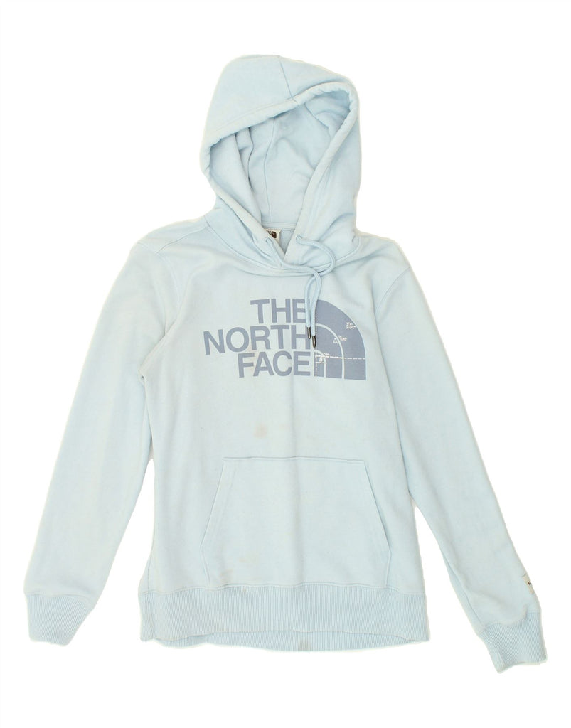 THE NORTH FACE Womens Graphic Hoodie Jumper UK 10 Small Blue Cotton | Vintage The North Face | Thrift | Second-Hand The North Face | Used Clothing | Messina Hembry 