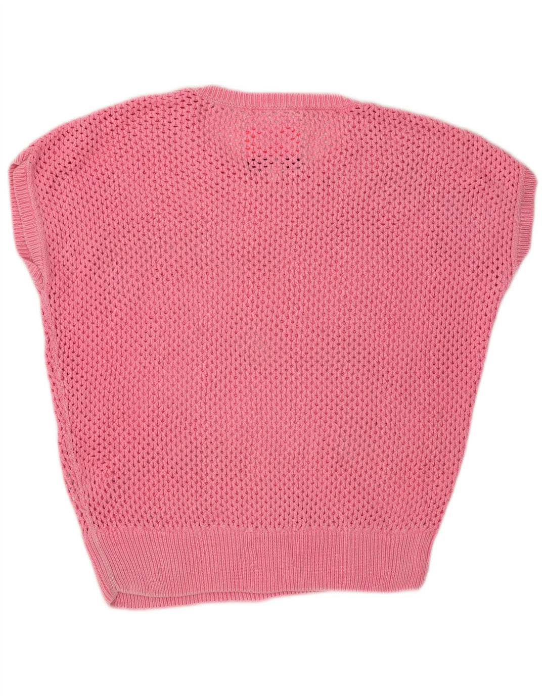 SUPERDRY Womens Short Sleeve Crew Neck Jumper Sweater UK 14 Medium Pink