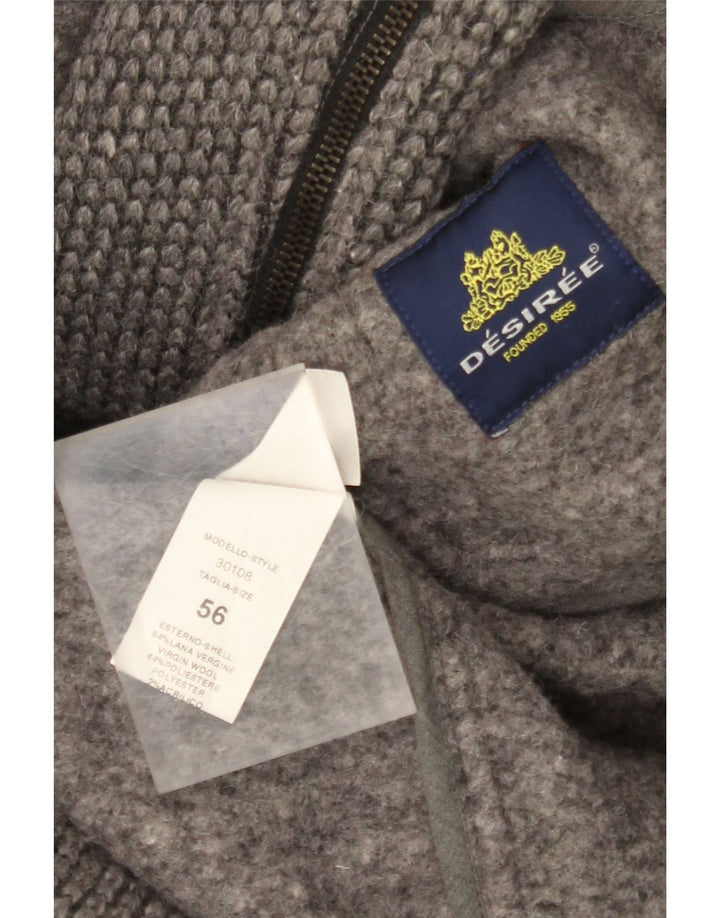 Desiree Womens Hooded Duffle Coat IT 56 3XL Grey Wool