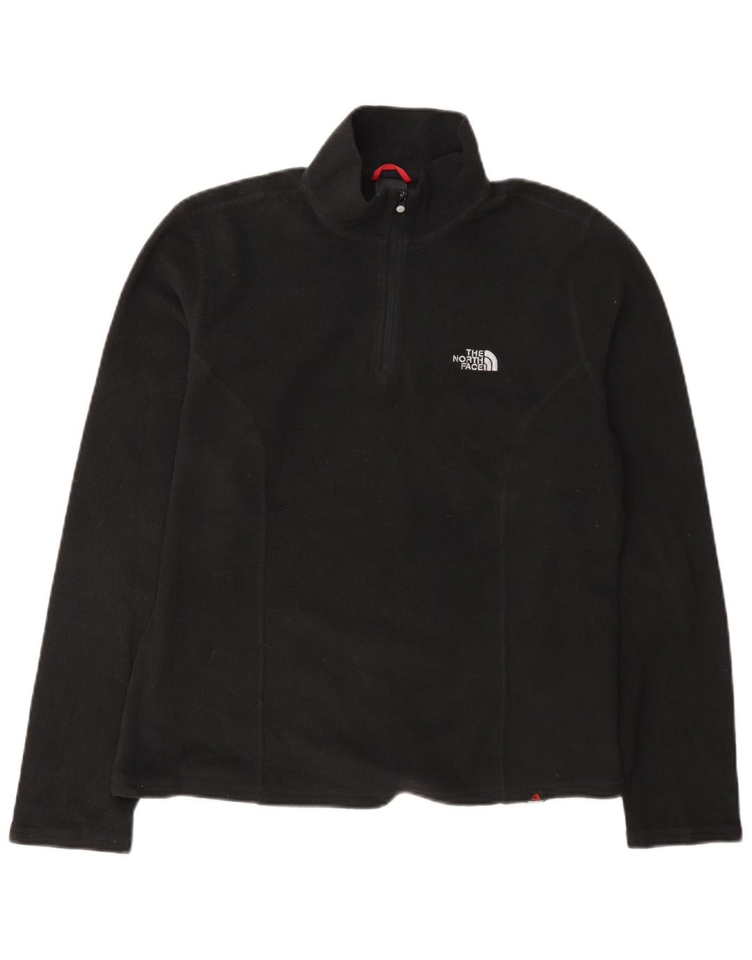 The North Face Womens Zip Neck Fleece Jumper UK 14 Medium Black Polyester