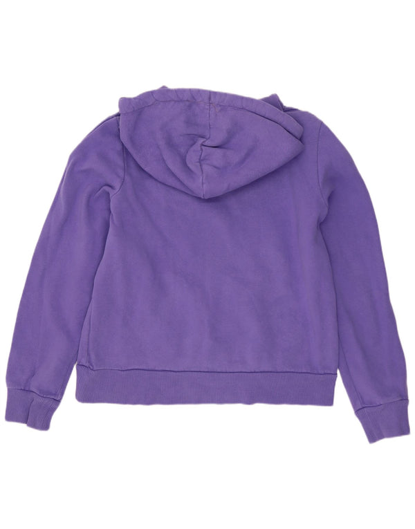 Superdry Womens Graphic Hoodie Jumper UK 12 Medium Purple Cotton