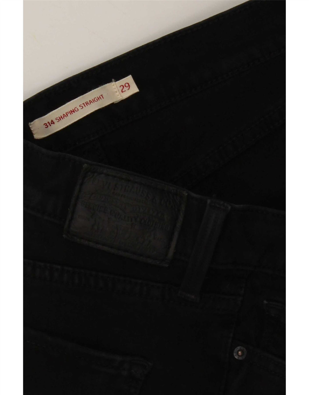 Levi's Womens 314 Shaping Straight Jeans W29 L28 Black