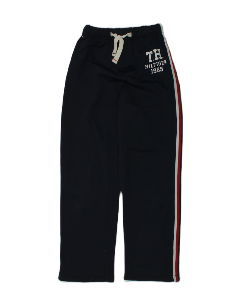 TOMMY HILFIGER Girls Tracksuit Trousers 9-10 Years Medium Navy Blue | Vintage Tommy Hilfiger | Thrift | Second-Hand Tommy Hilfiger | Used Clothing | Messina Hembry 