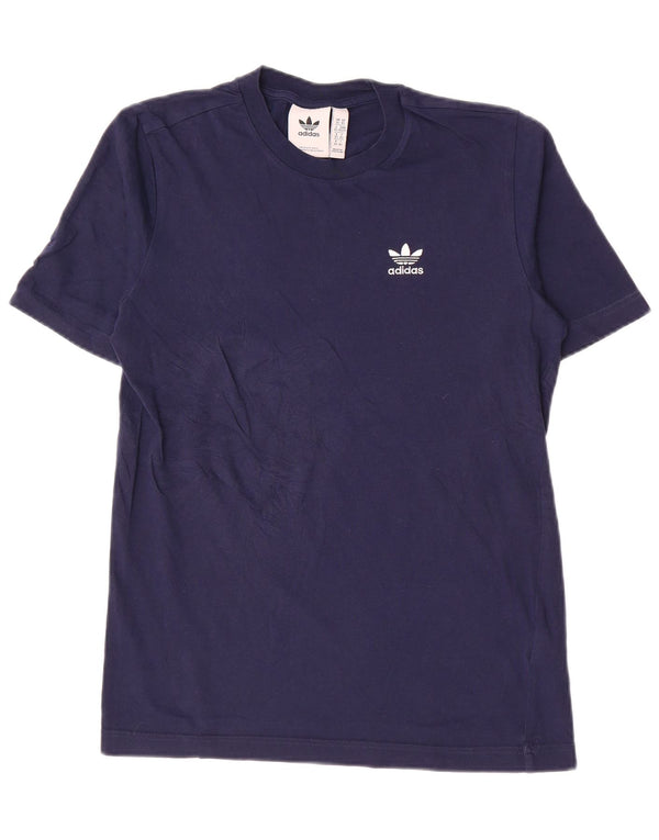 Adidas Mens T-Shirt Top XS Navy Blue Cotton