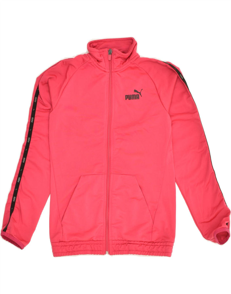 PUMA Girls Tracksuit Top Jacket 11-12 Years Pink Polyester | Vintage Puma | Thrift | Second-Hand Puma | Used Clothing | Messina Hembry 