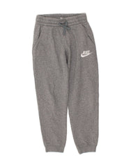 NIKE Boys Tracksuit Trousers Joggers 8-9 Years Small Grey Cotton