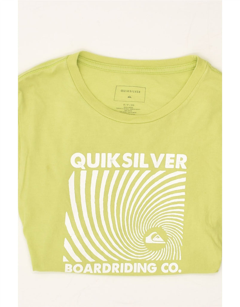 QUIKSILVER Womens Graphic T-Shirt Top UK 8 Small Green Cotton | Vintage Quiksilver | Thrift | Second-Hand Quiksilver | Used Clothing | Messina Hembry 