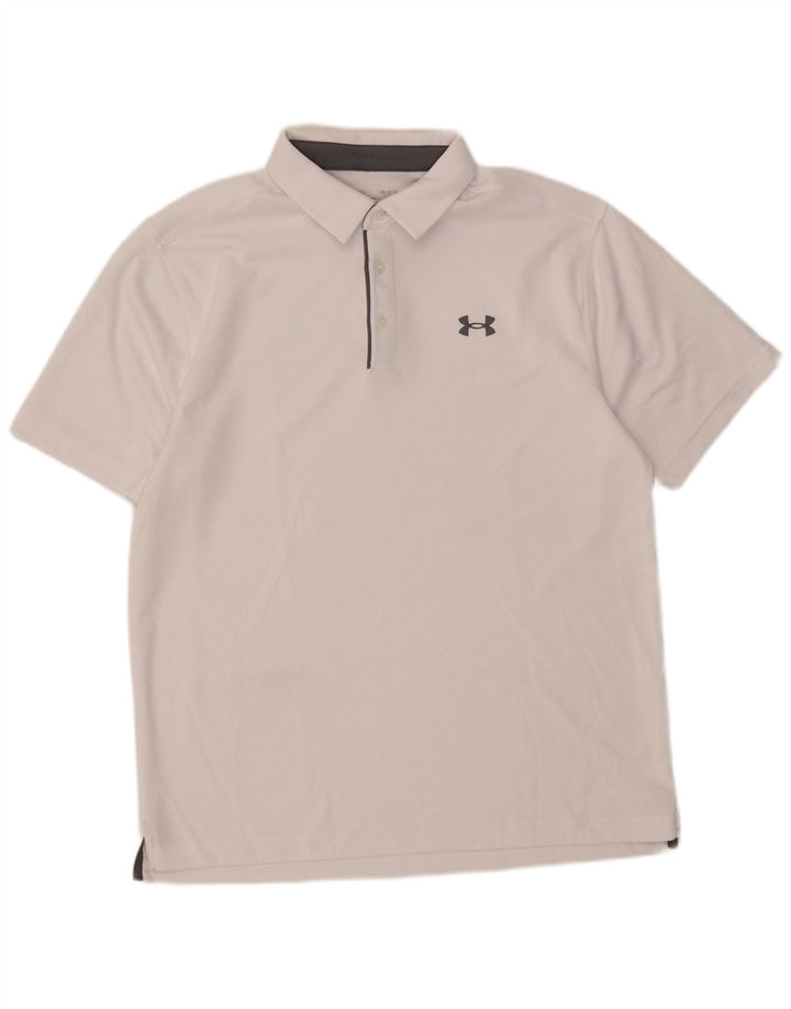 UNDER ARMOUR Mens loose Polo Shirt Large White
