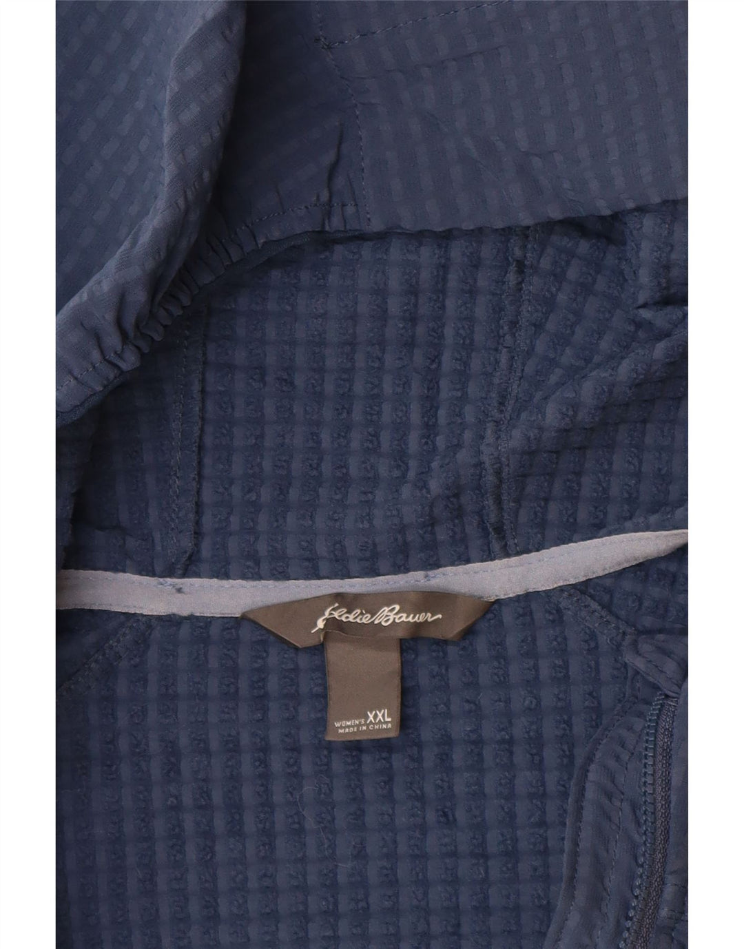 Eddie Bauer Womens Hooded Windbreaker Jacket UK 20 2XL Blue Polyester