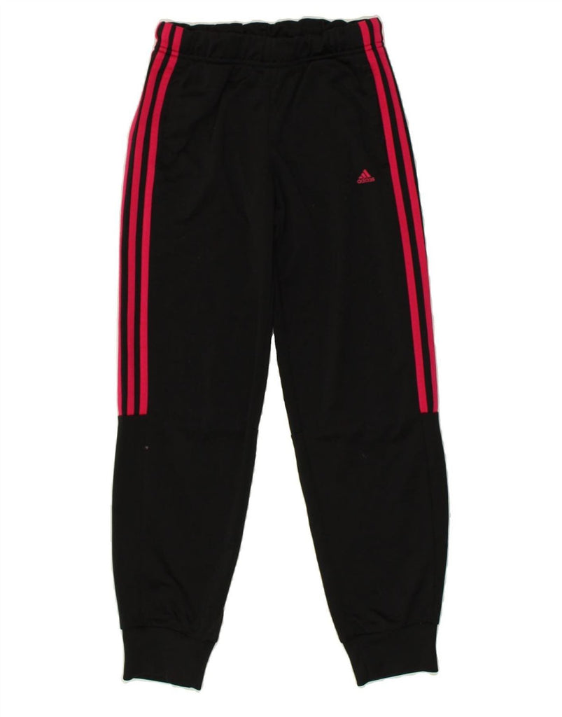 ADIDAS Girls Tracksuit Trousers Joggers 11-12 Years Black Polyester | Vintage Adidas | Thrift | Second-Hand Adidas | Used Clothing | Messina Hembry 