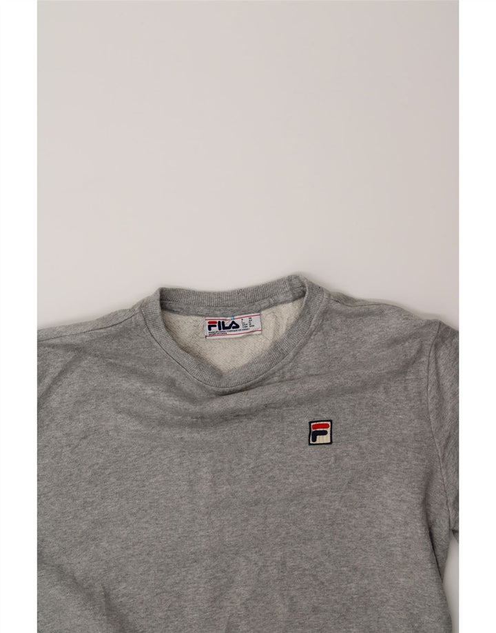 FILA Womens Sweatshirt Jumper UK 14 Medium Grey Vintage Fila and Second-Hand Fila from Messina Hembry 
