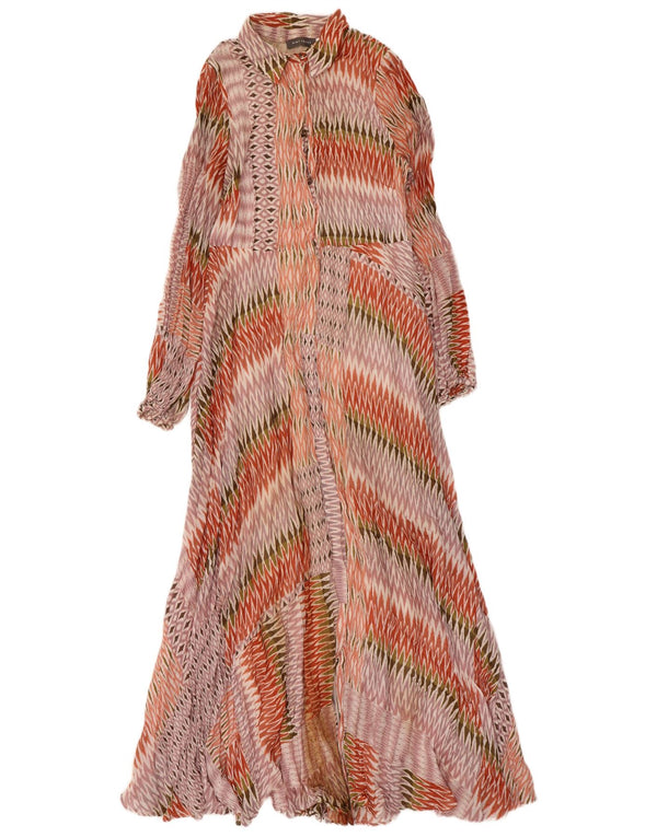 MINT VELVET Womens Long Sleeve Maxi Dress UK 12 Medium Multicoloured Ikat