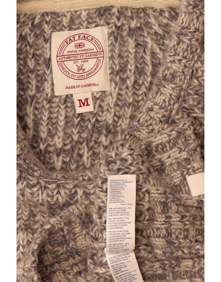 Fat Face Mens Crew Neck Jumper Sweater Medium Grey Flecked Acrylic