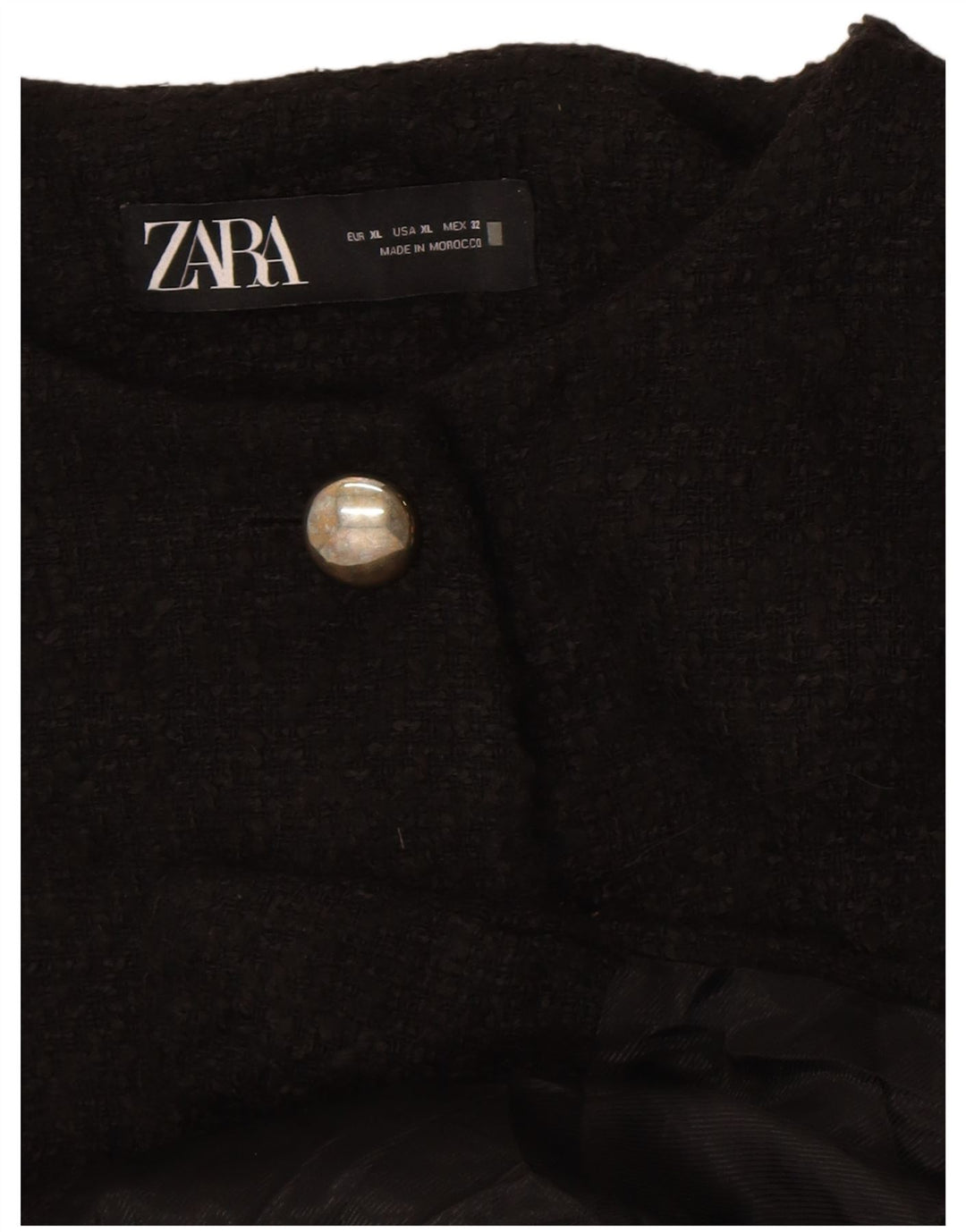 Zara Womens 4 Button Blazer Jacket UK 18 XL Black