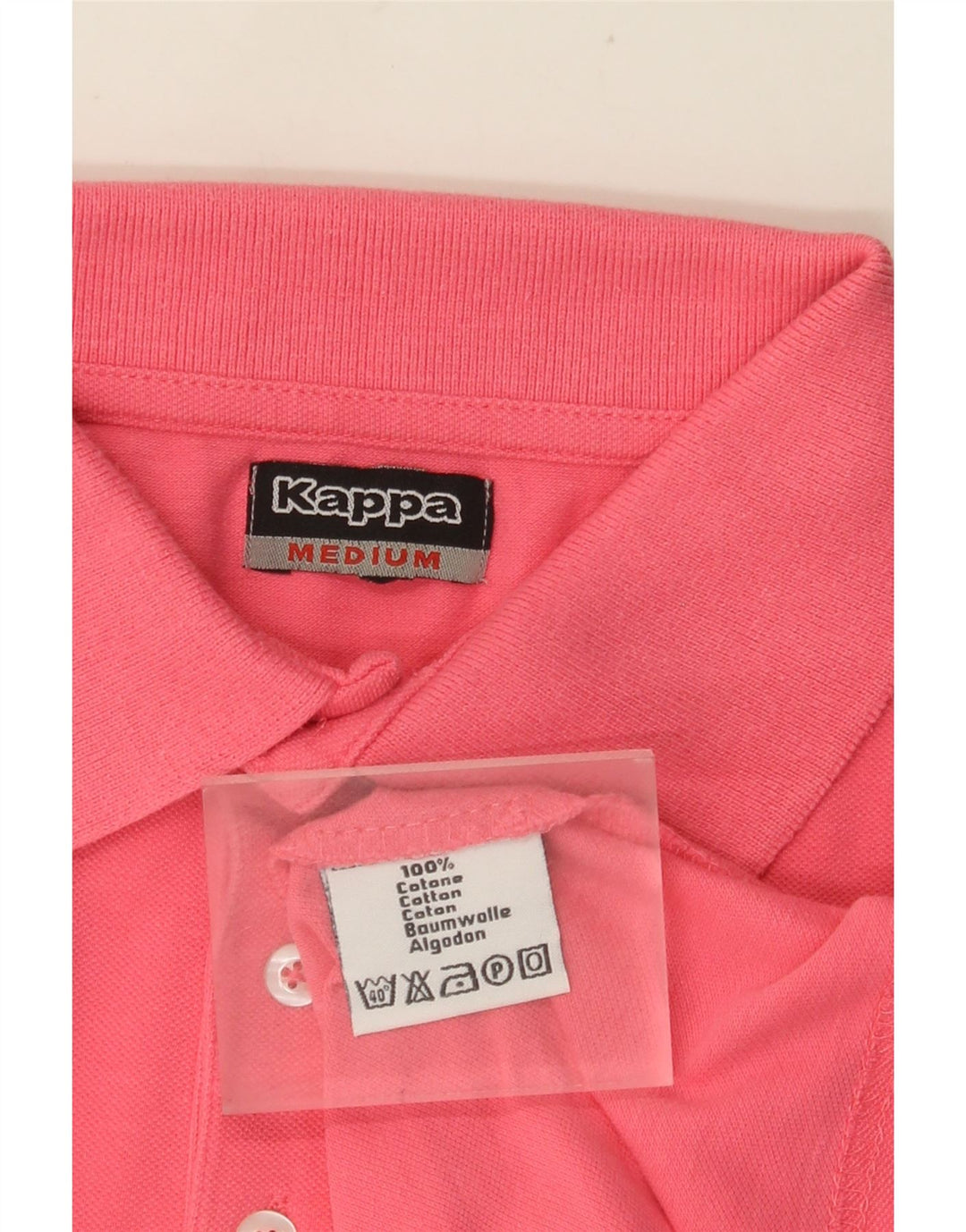 KAPPA Mens Polo Shirt Medium Pink Cotton