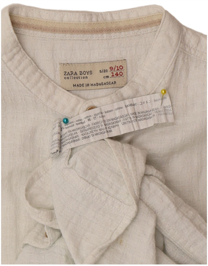 Zara Boys 3/4 Sleeve Shirt 9-10 Years White