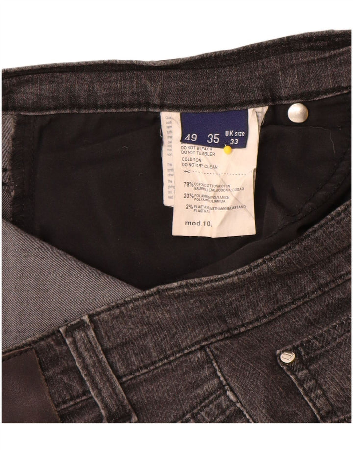 Trussardi Womens Straight Jeans W33 L31 Grey Cotton