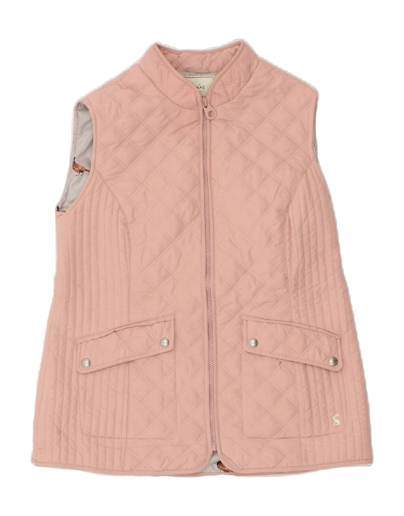 JOULES Womens Quilted Gilet UK 12 Medium Pink Polyester | Vintage Joules | Thrift | Second-Hand Joules | Used Clothing | Messina Hembry 