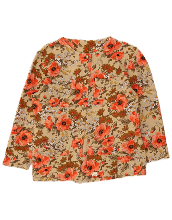 Vintage Womens Utility Jacket IT 42 Medium Multicoloured Floral Cotton