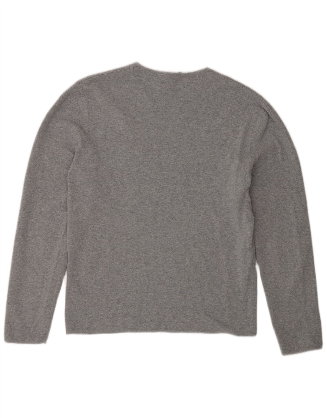 Cos Womens Top Long Sleeve UK 14 Medium Grey Cotton