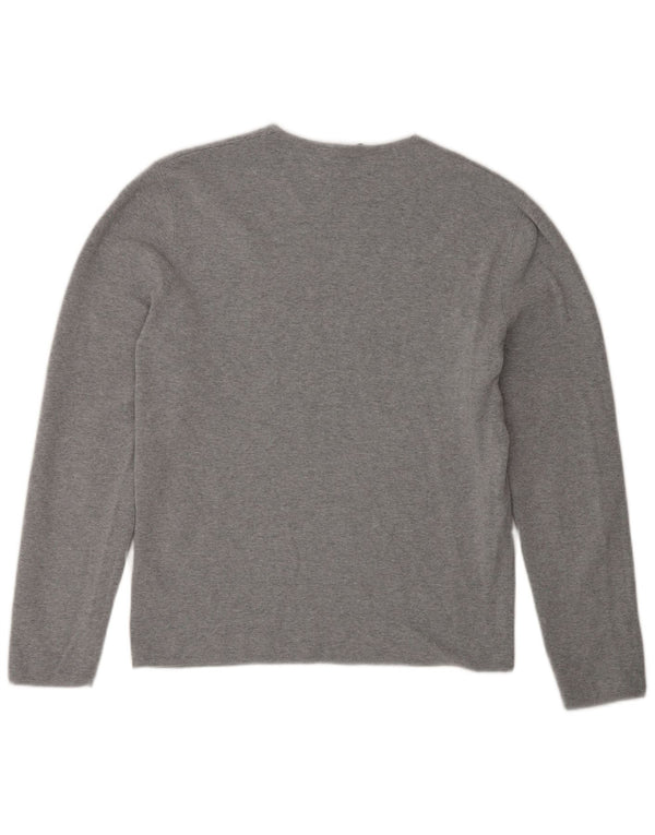Cos Womens Top Long Sleeve UK 14 Medium Grey Cotton