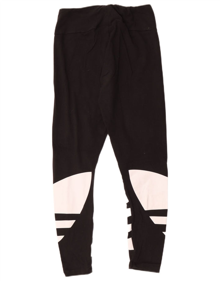 Adidas Womens Graphic Leggings UK 12 Medium Black