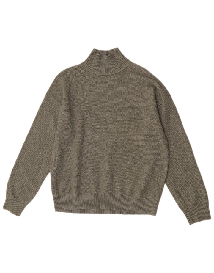 Marks & Spencer Womens Turtle Neck Jumper Sweater UK 10 Small Khaki