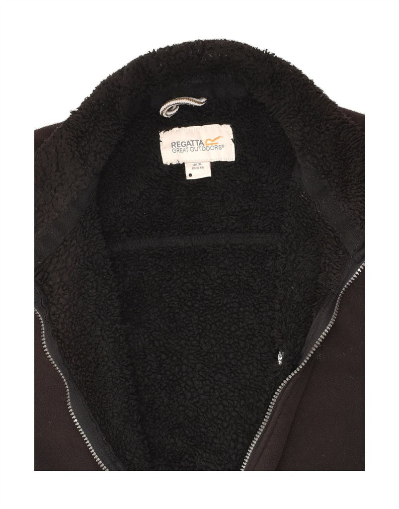 REGATTA Mens Tracksuit Top Jacket XL Black Polyester | Vintage Regatta | Thrift | Second-Hand Regatta | Used Clothing | Messina Hembry 