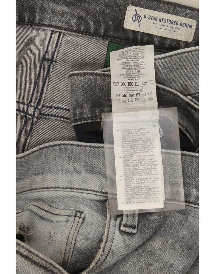 G-Star Mens 3301 Distressed Slim Jeans W36 L36 Grey Cotton