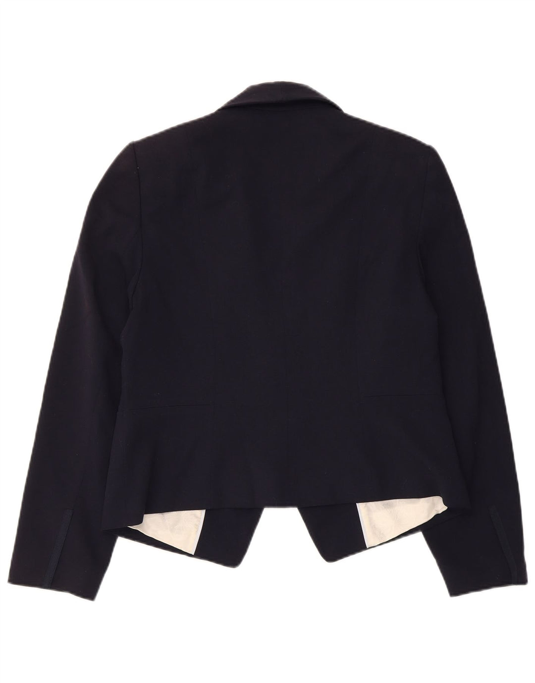 Marks & Spencer Womens Blazer Jacket UK 12 Medium  Navy Blue Polyester
