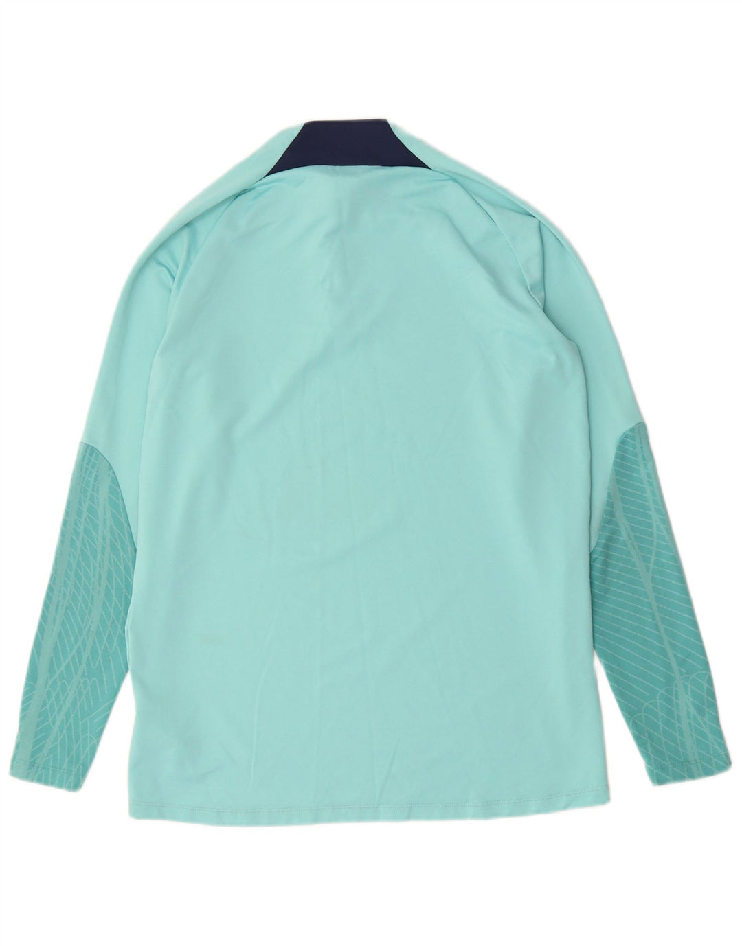 Nike Womens Dri Fit Zip Neck Pullover Tracksuit Top UK 16 Large Turquoise